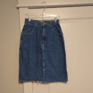 Classic Blue Denim Skirt